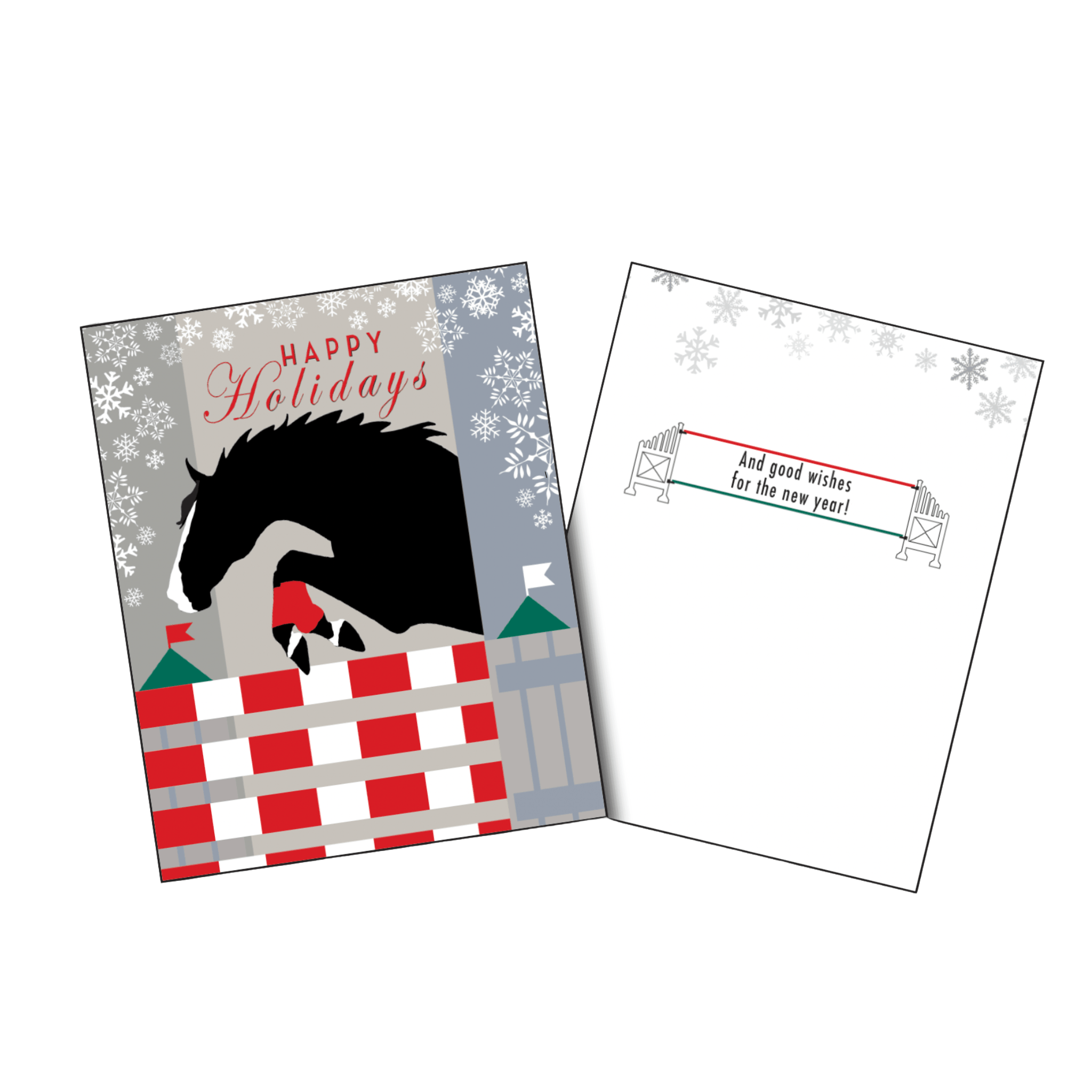 Happy Holidays Jumper Horse Christmas Card