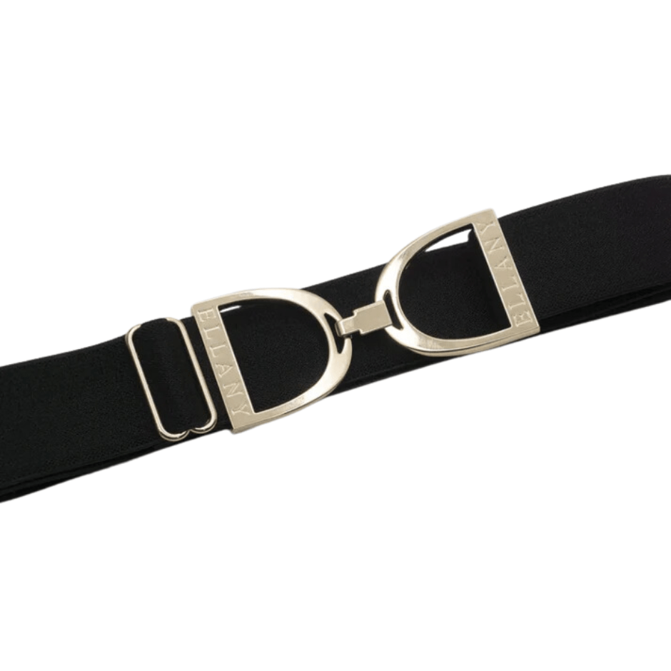 Ellany 1.5" Stirrup Elastic Belt - Black & Gold