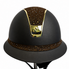 Samshield Miss Shield Shadowmatt V2 Riding Helmet - Brown with Crystal Fine Rock Top & Front Band