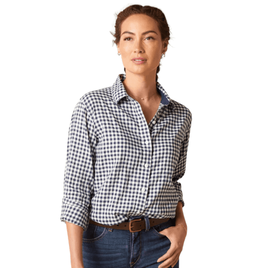 Ariat Ladies Tiburon Shirt - Navy Check