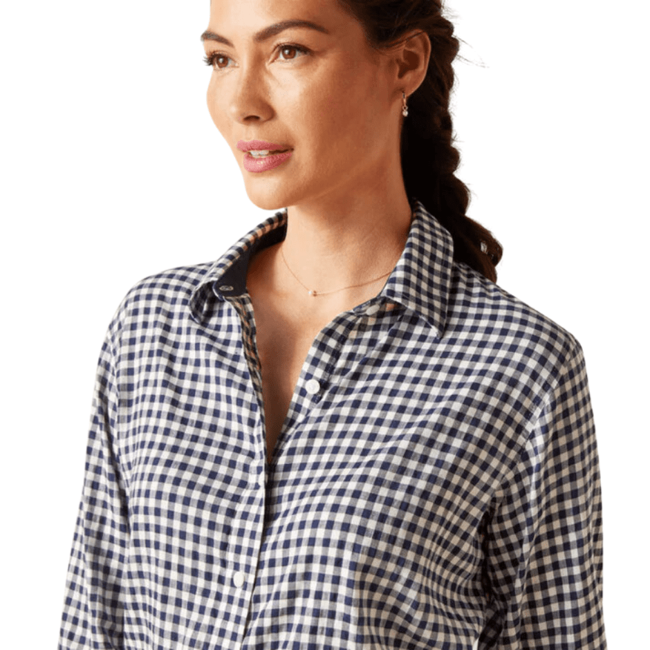 Ariat Ladies Tiburon Shirt - Navy Check