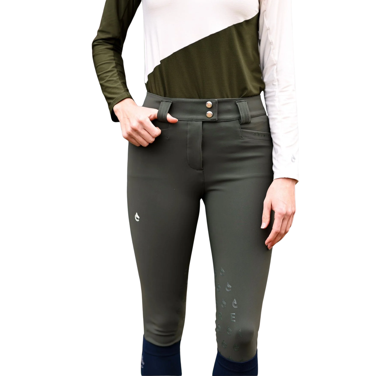 Criniere Juliette High Compression Knee Patch Breech Hunter Green