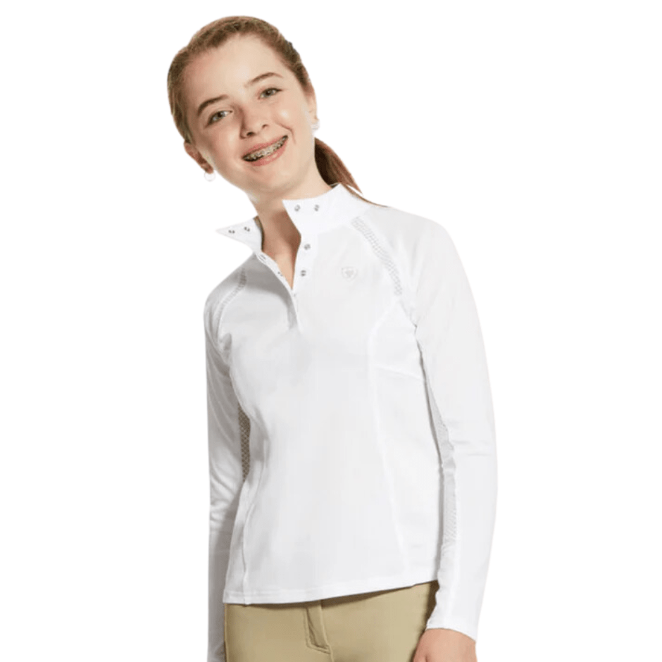 Ariat Girls Sunstopper Show Shirt - White