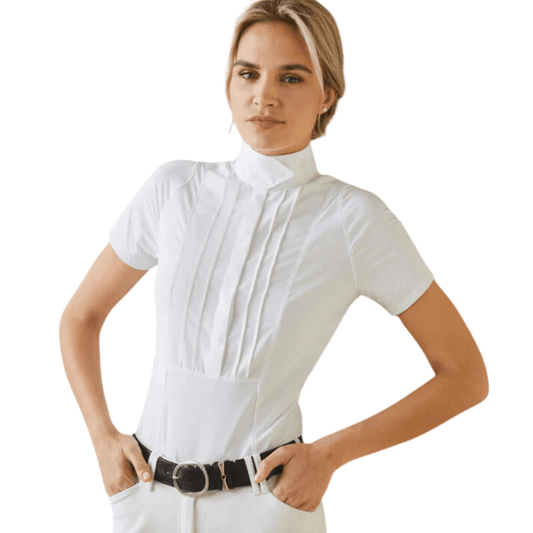 Ariat Luxe Ladies Short Sleeve Show Shirt - White