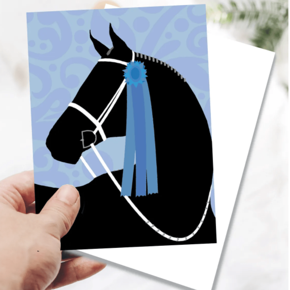 Thank You Card - Horse, Dee Bit & Ribbon