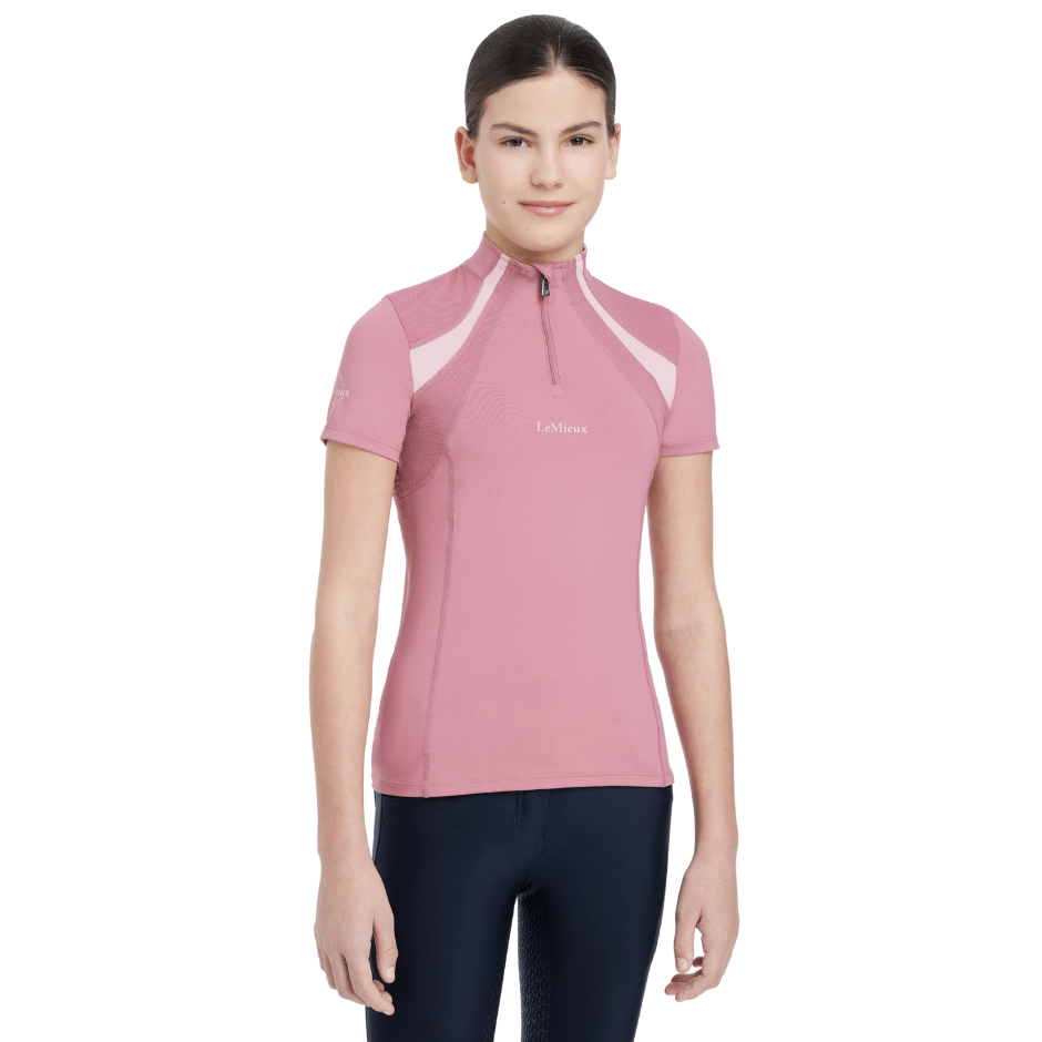 LeMieux Junior Short Sleeve Mia Mesh Base Layer - Peony