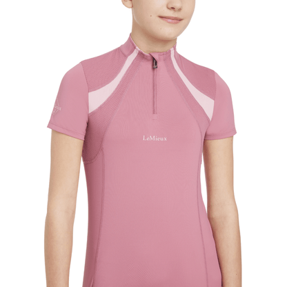 LeMieux Junior Short Sleeve Mia Mesh Base Layer - Peony