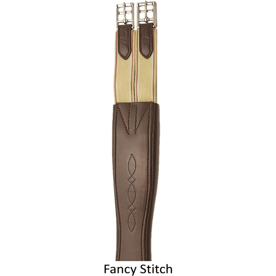 Horse Fare Fancy Stitch Leather Girth