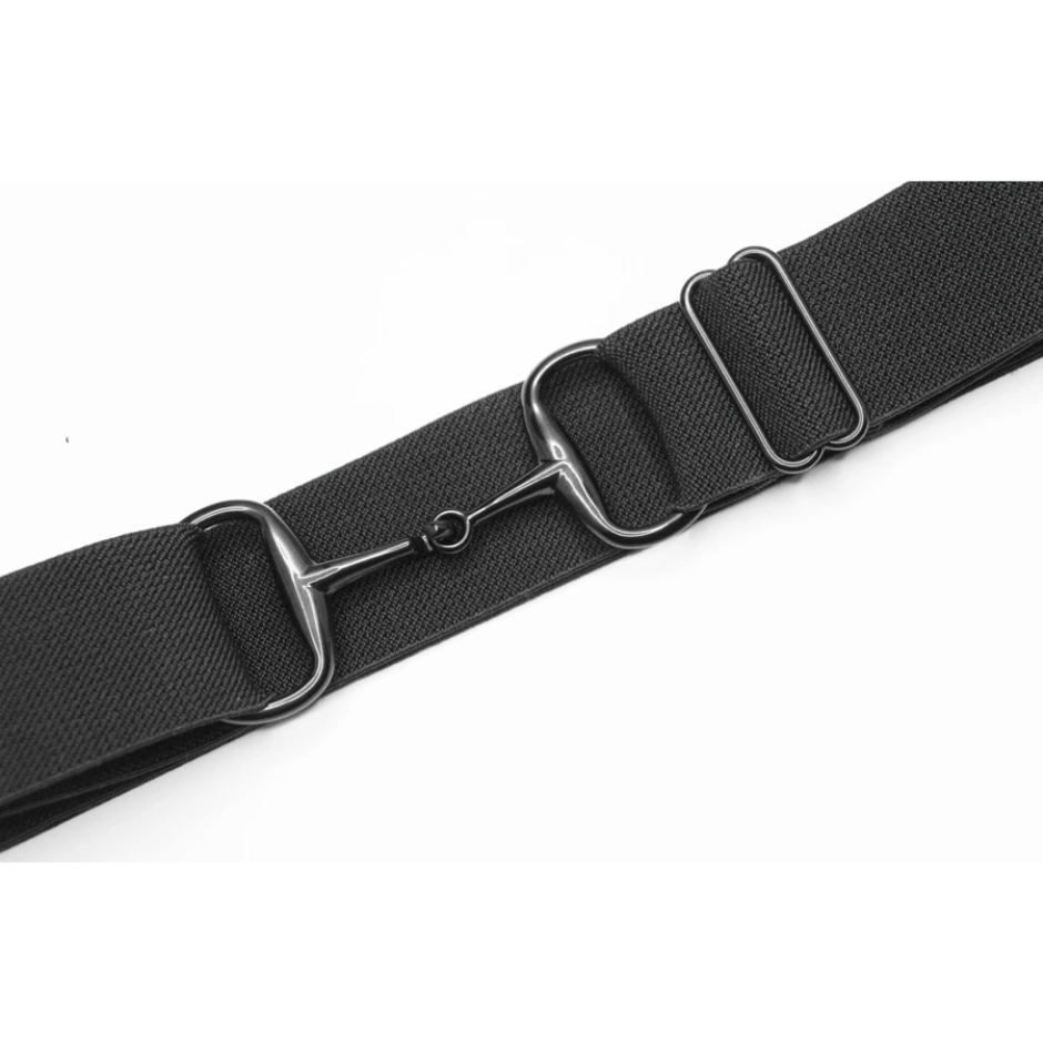 Ellany 2" Snaffle Elastic Belt - Black & Black
