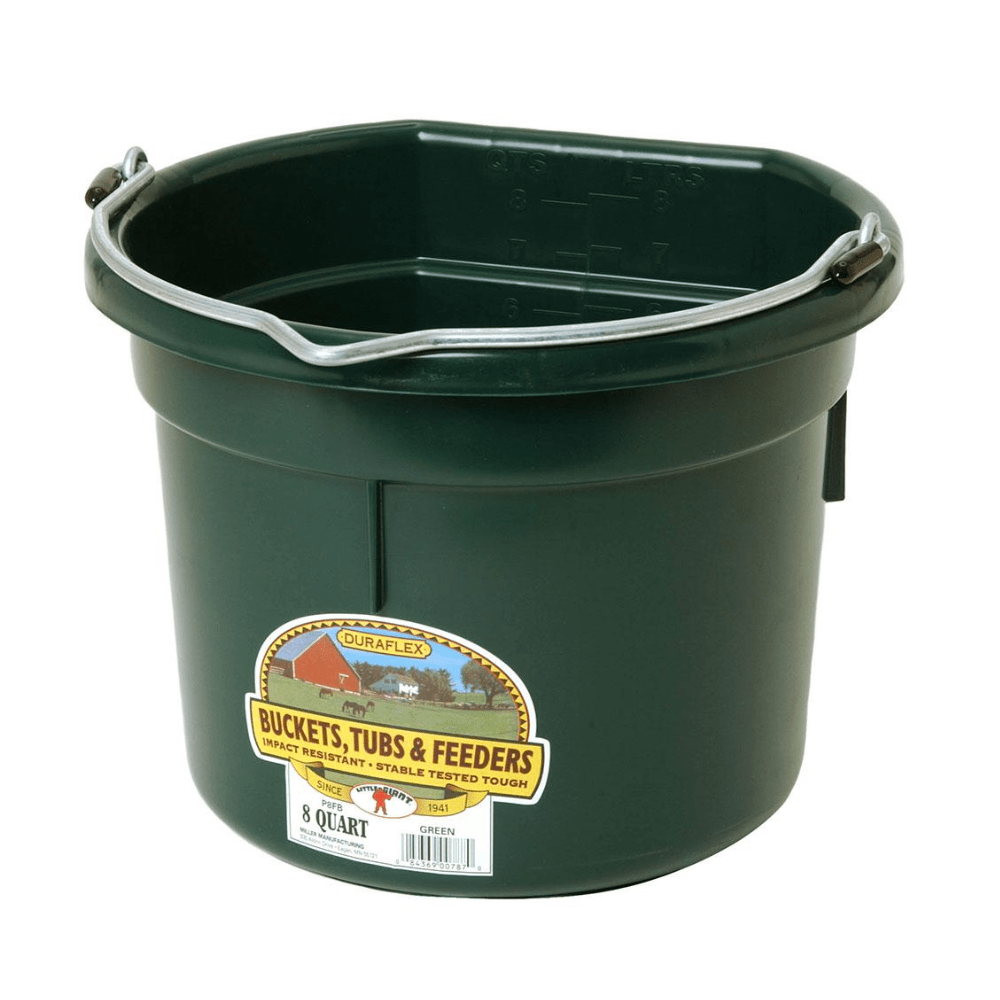 Flat Back Bucket 8 Quarts HUNTER GREEN