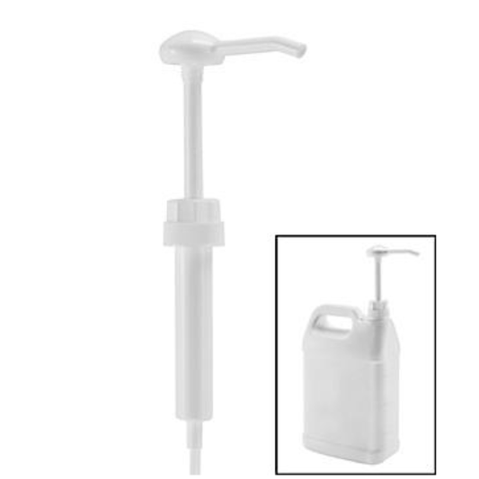 White dispenser pump. 