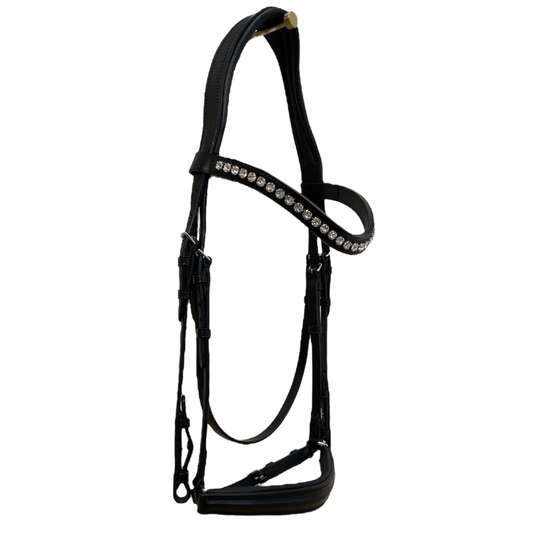 Otto Schumacher Elegant Snaffle Bridle with Drop Caveson