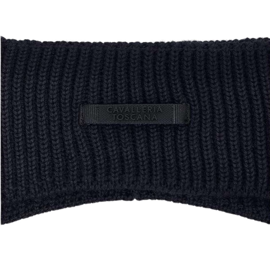 Cavalleria Toscana Merino Wool Ear Warmer - Navy