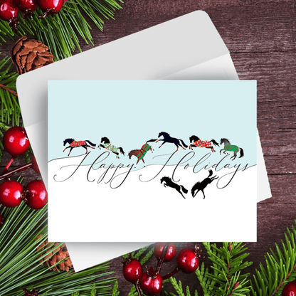 Christmas Card - Canter & Jumping Christmas Horses