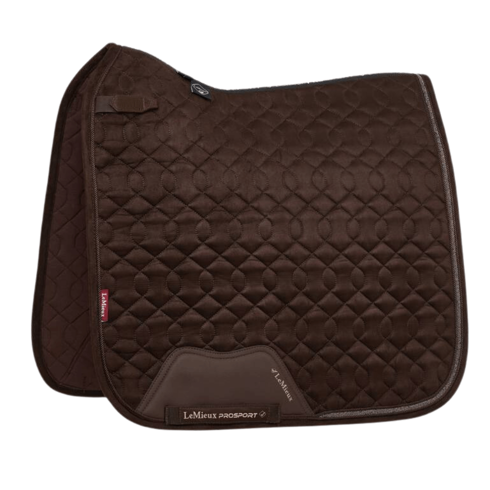 LeMieux Suede Crystal Dressage Pad - Brown