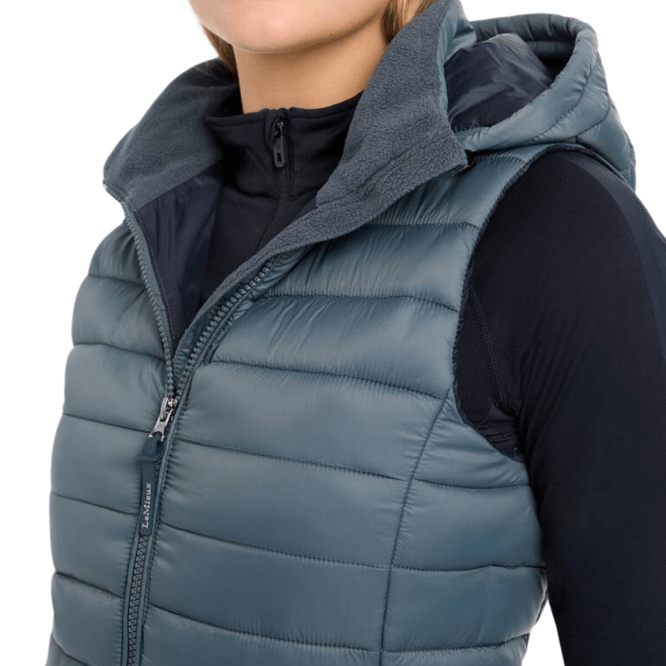 LeMieux Tilly Hooded Puffer Vest - Petrol