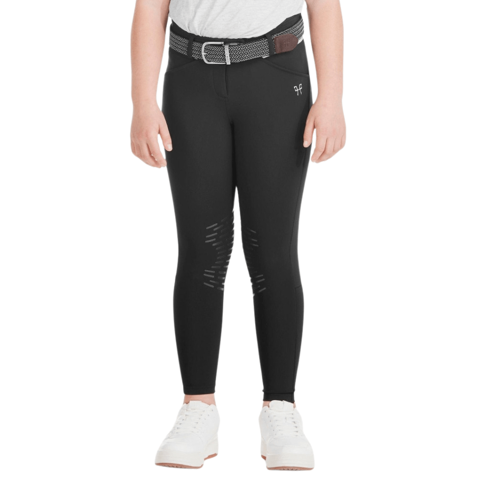 Horse Pilot X-Design Girls Knee Grip Breeches - Black