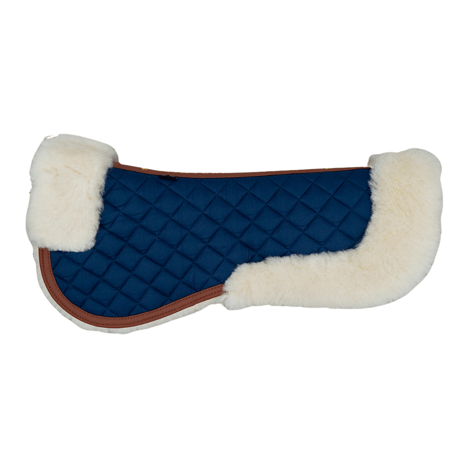 Sixteen Cypress Wool Fleece Half Pad - Navy & Cognac