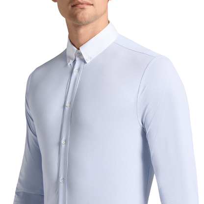 Cavalleria Toscana Men's Long Sleeve Guibert Competition Shirt - Oxford Blue