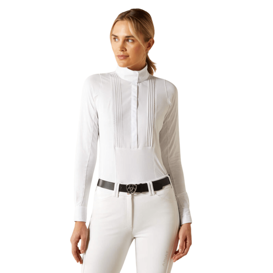 Ariat Luxe 2.0 Long Sleeve Show Shirt - White