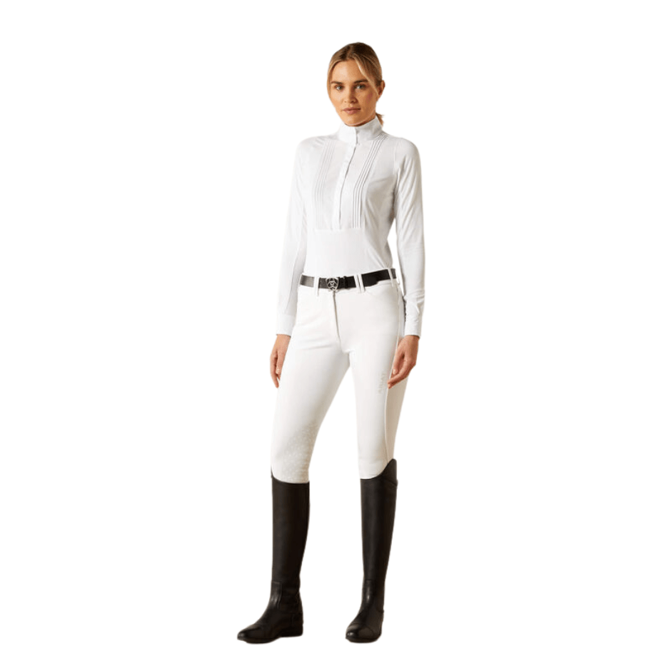 Ariat Luxe 2.0 Long Sleeve Show Shirt - White