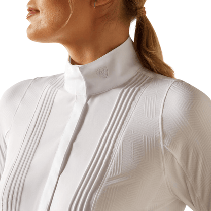 Ariat Luxe 2.0 Long Sleeve Show Shirt - White