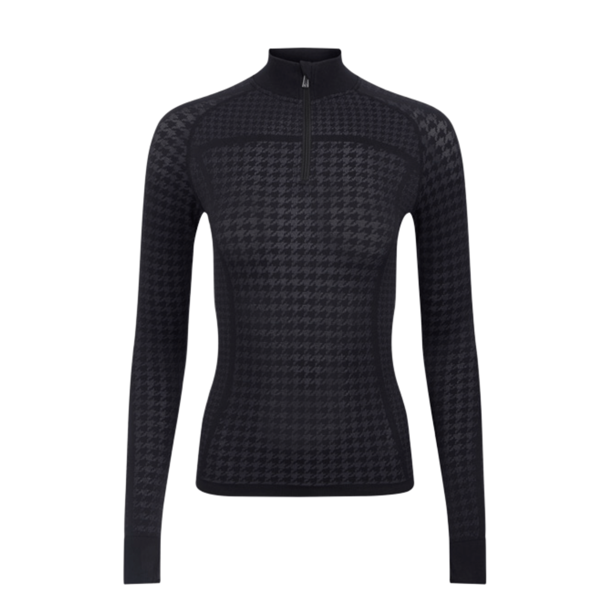 houndstooth quarter zip