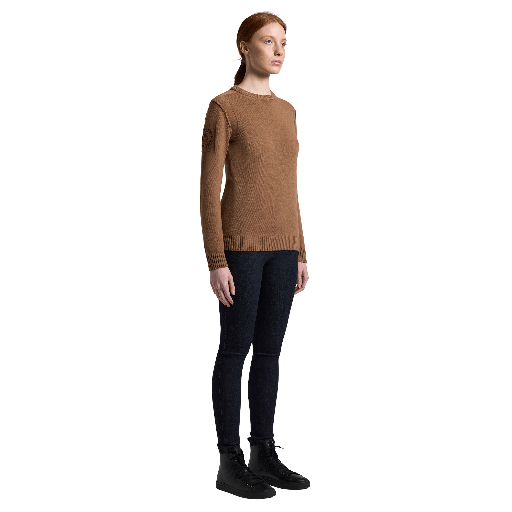 Cavalleria Toscana Pure Wool Crew Neck Sweater camel
