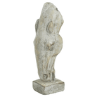 Cement Drinking Horse Vase In Antique White Finish