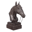 Resin Horse Bust Sculpture with Antique Finish Western