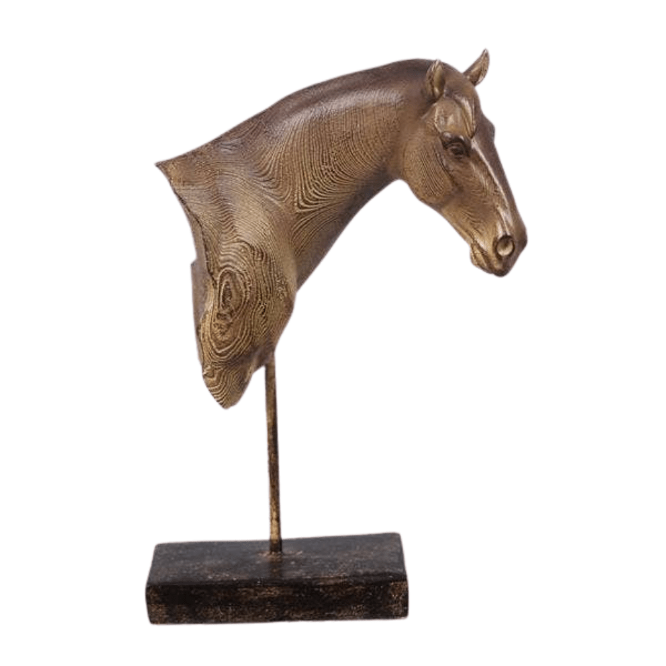 Resin Horse Head on Stand