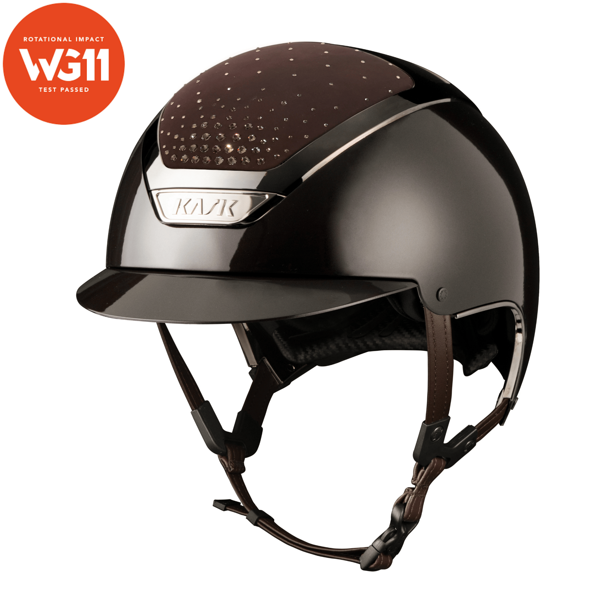 Kask Dogma Pure Shine Espresso Brown & Greige Swarovski Passage 3.0 Helmet