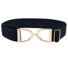 Navy - 1.5" Gold Stirrup Equestrian Elastic Belt