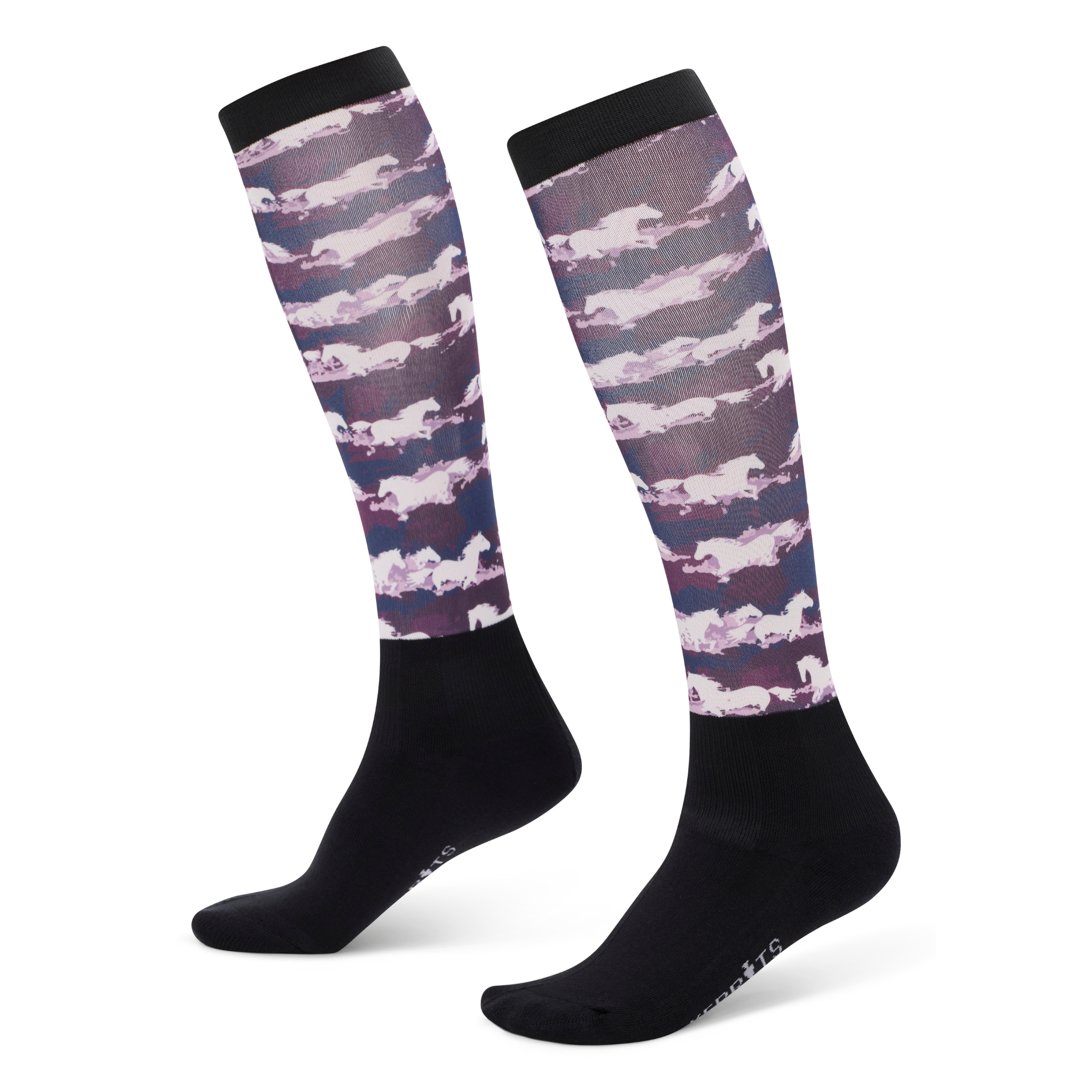Kerrits Dual Zone Boot Socks Berry Brushstrokes