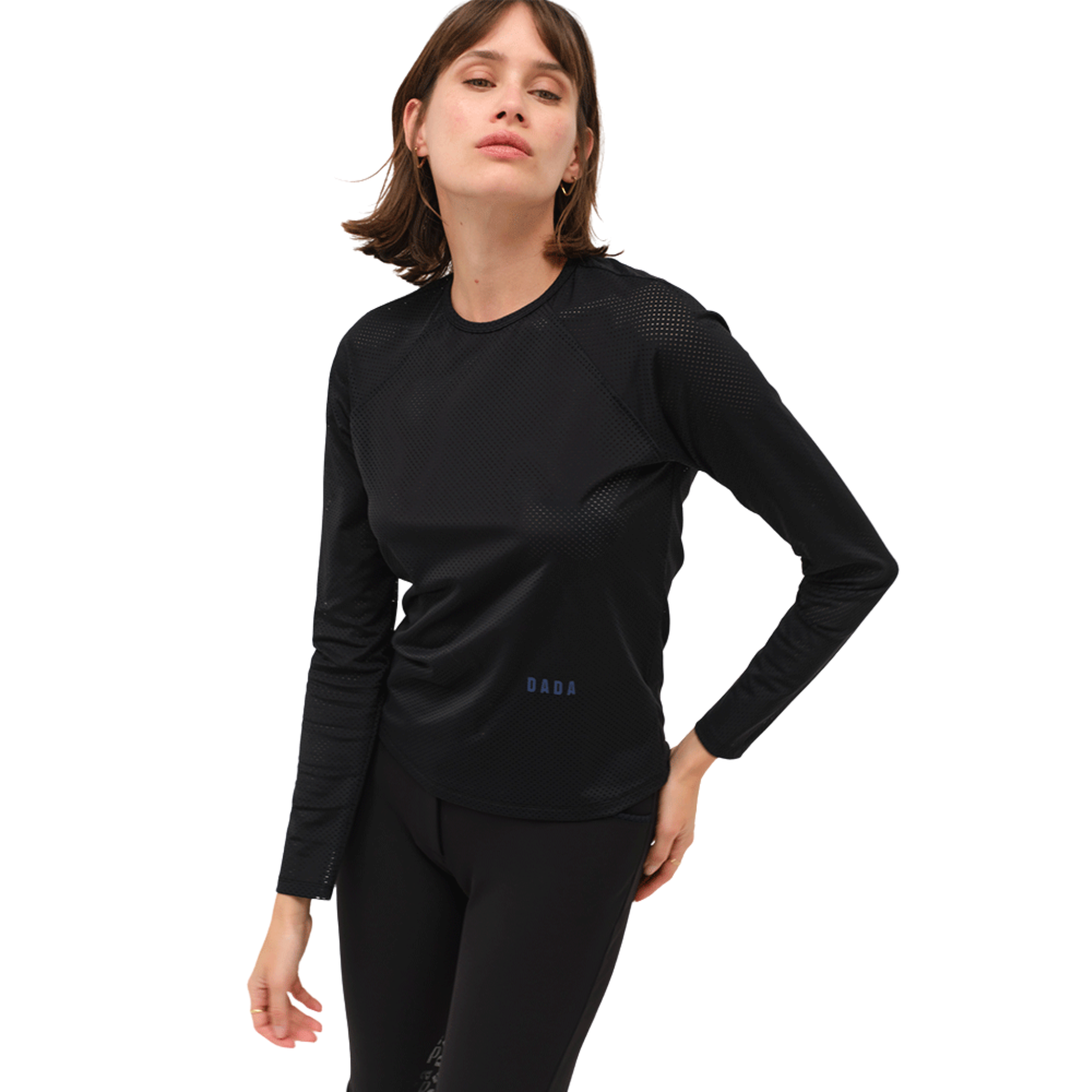 DADA Sport Jazz Long Sleeve Mesh Technical Riding Shirt Black