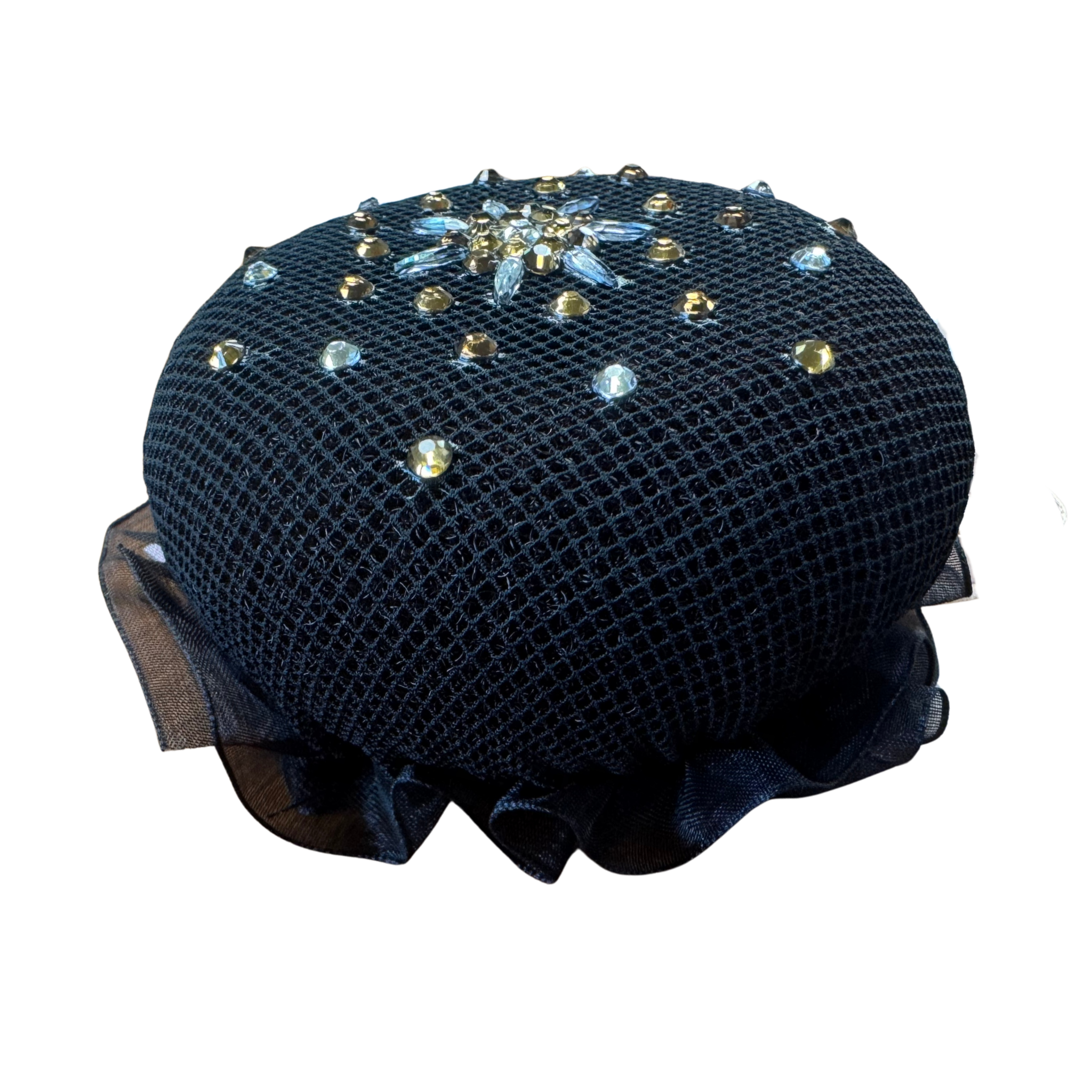 Plastronique Black & Gold Crystal Custom Bun Cover