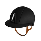 KEP Cromo 2.0 Velvet Black Helmet with Beige Chinstrap & Polo Brim