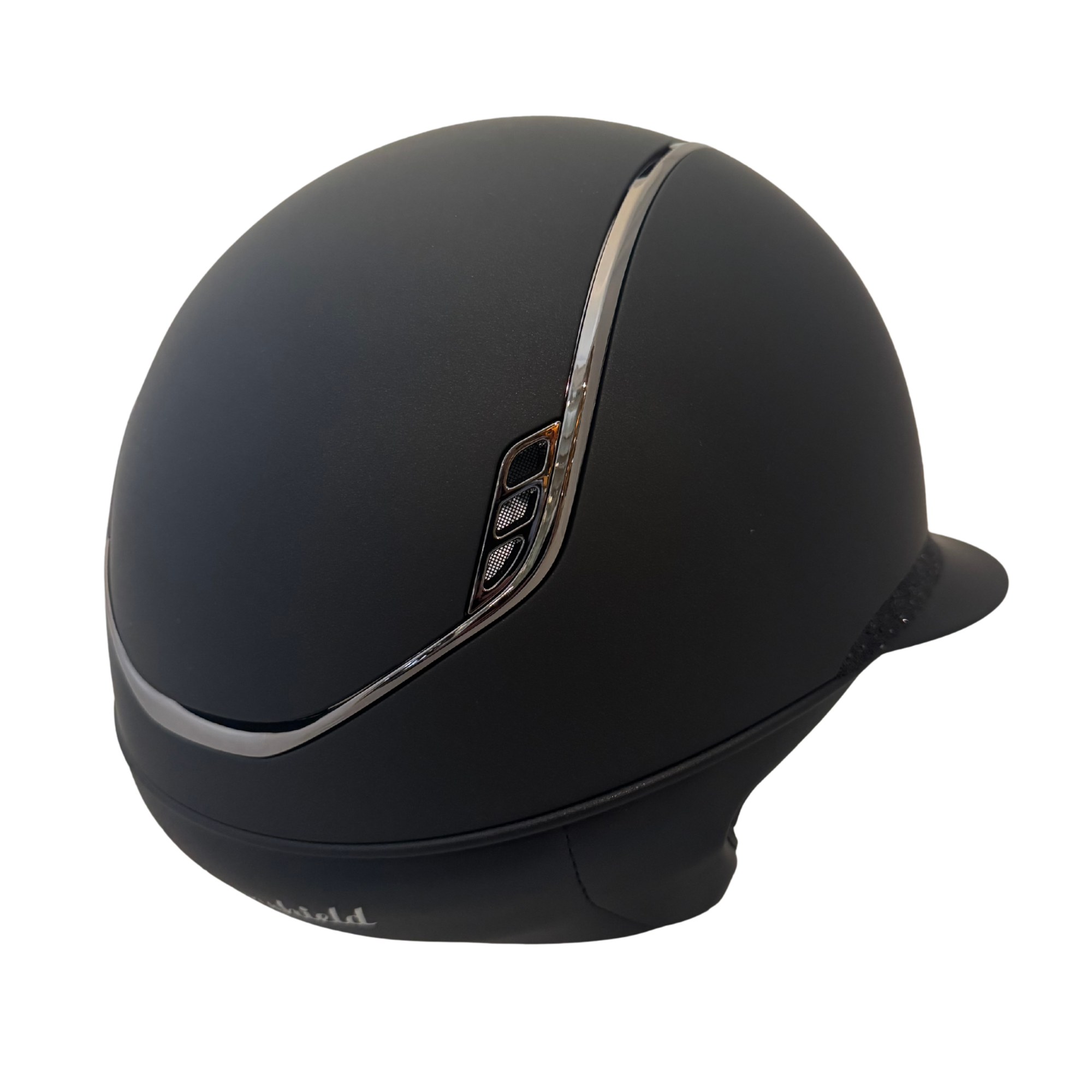 Samshield 2.0 Miss Shield Shadowmatt with Crystal Fabric Frontal Band and Blazon Helmet