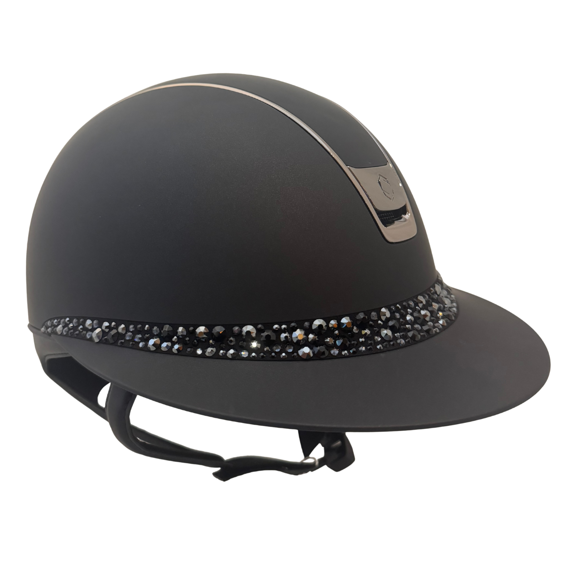 Samshield 2.0 Miss Shield Shadowmatt with Glacier Frontal Band and Black Chrome Trim Helmet