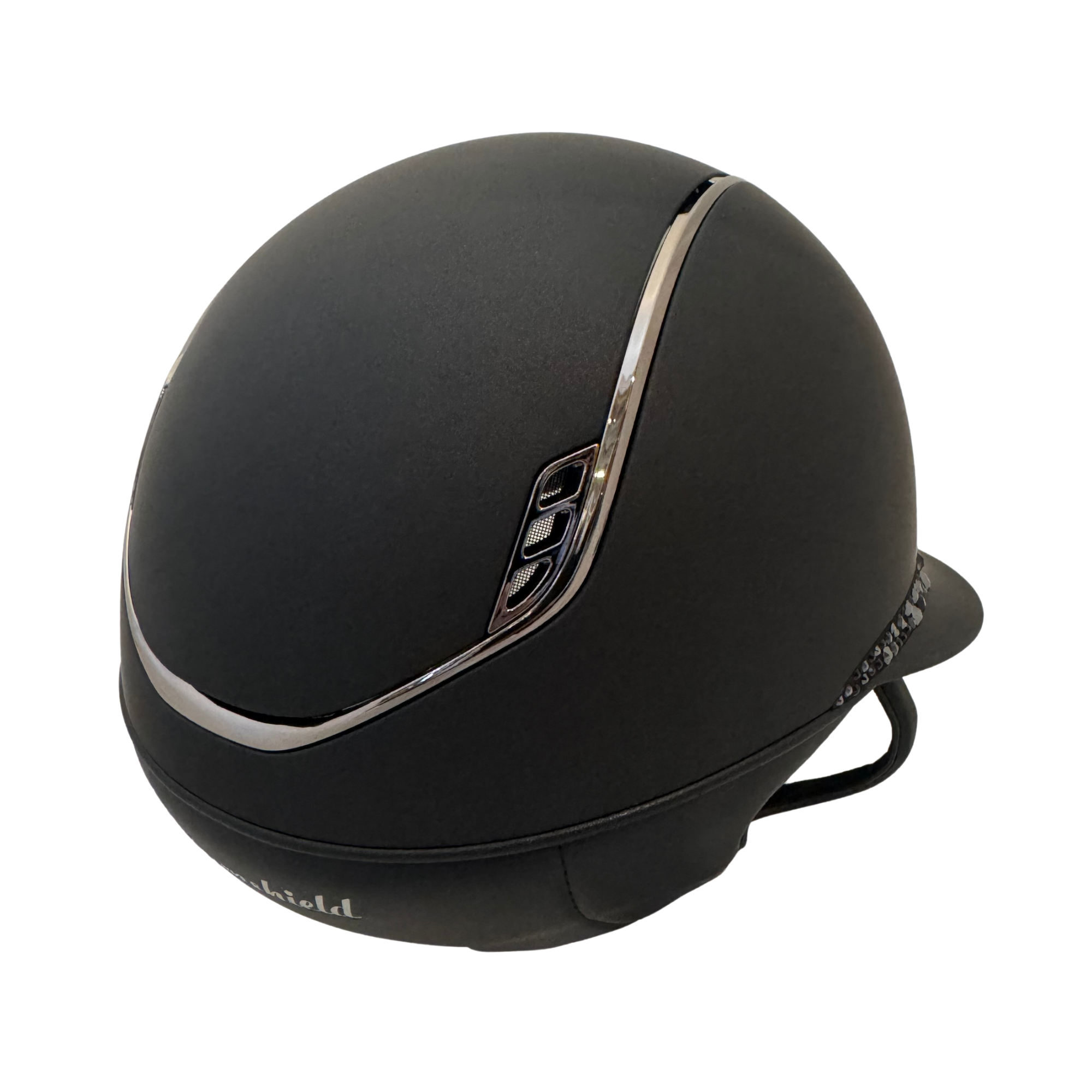 Samshield 2.0 Miss Shield Shadowmatt with Glacier Frontal Band and Black Chrome Trim Helmet