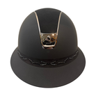 Samshield 2.0 Miss Shield Shadowmatt with an Alcantara Top and Flower Swarovski Frontal Band Helmet