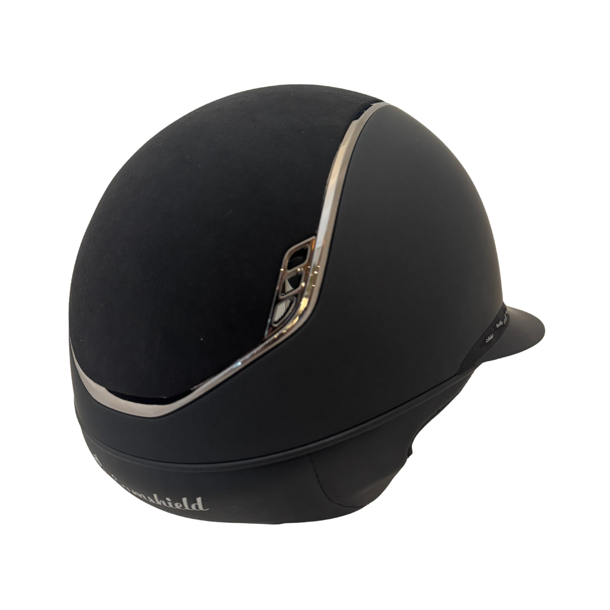 Samshield 2.0 Miss Shield Shadowmatt with an Alcantara Top and Flower Swarovski Frontal Band Helmet