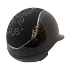 Samshield 2.0 Miss Shield Black Gloss With Flower Swarovski Top & Chrome Black Trim Shadowgloss Helmet