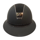Samshield 2.0 Miss Shield Shadowmatt with Tiara Frontal Band and 300 Jet Hematite Swarovski Trim Helmet