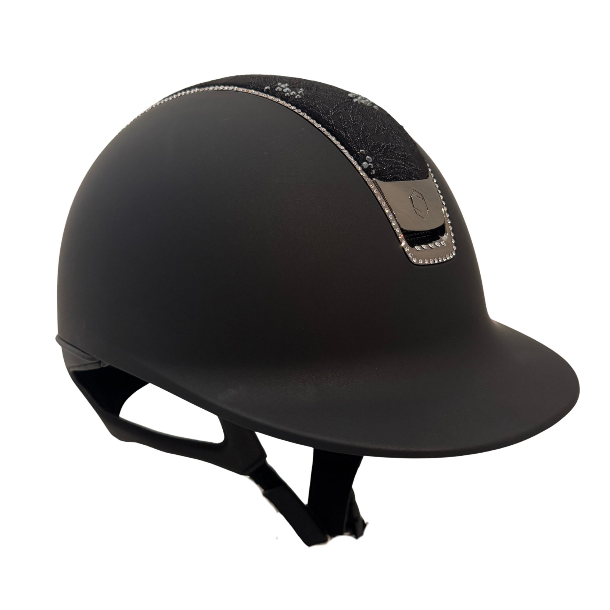 Samshield 2.0 Shadowmatt with Spring Flower Top and 300 Crystal Trim Helmet