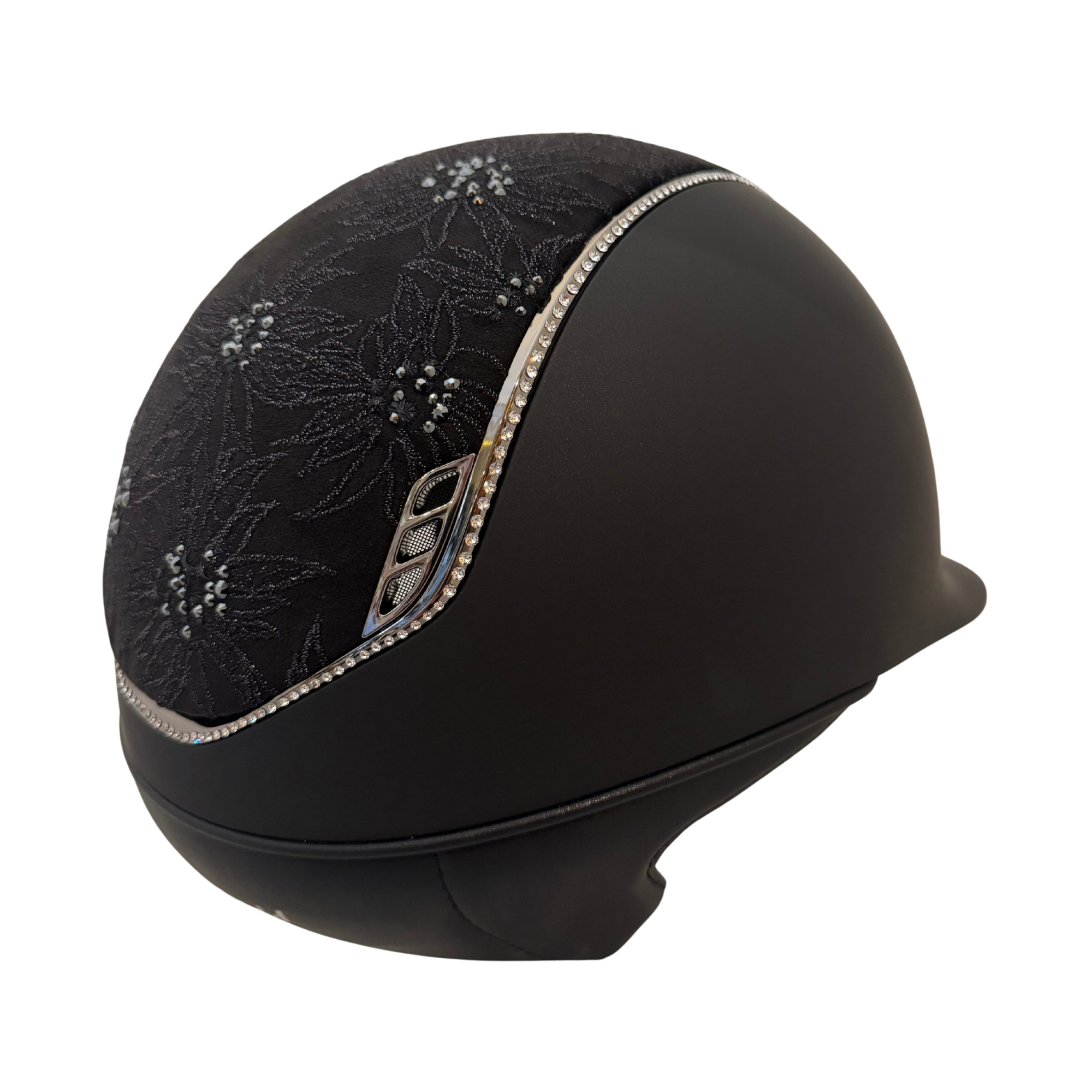 Samshield 2.0 Shadowmatt with Spring Flower Top and 300 Crystal Trim Helmet
