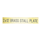 Brass Stall Plate