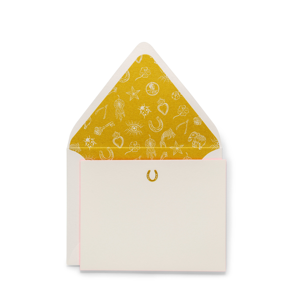 Horseshoe Fancy Pants Engraved Flat Notecards