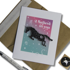 I Believe Unicorn Charm Card