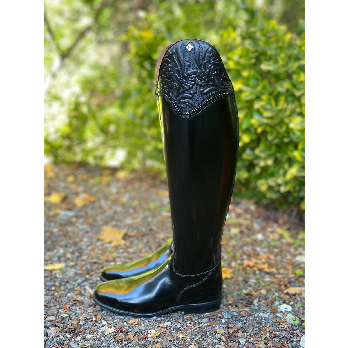 DeNiro Raffaello Dressage Boot - Brushed Black with Dolcefiore Nero Erika & GGS79 Pearls - 40 MC/XL